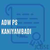 Adw Ps Kaniyambadi Primary School Logo