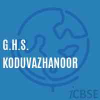 G.H.S. Koduvazhanoor Secondary School Logo