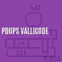 Pdups Vallicode Upper Primary School Logo