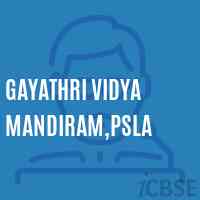 Gayathri Vidya Mandiram,Psla Middle School Logo