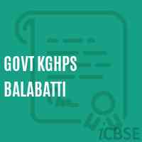 Govt Kghps Balabatti Middle School Logo