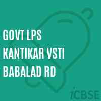 Govt Lps Kantikar Vsti Babalad Rd Primary School Logo