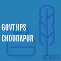 Govt Hps Choudapur Middle School Logo