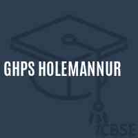 Ghps Holemannur Secondary School Logo