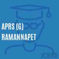 Aprs (G) Ramannapet Secondary School Logo