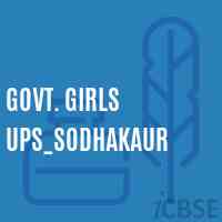Govt. Girls Ups_Sodhakaur Middle School Logo