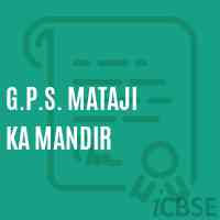 G.P.S. Mataji Ka Mandir Primary School Logo