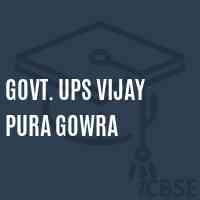 Govt. Ups Vijay Pura Gowra Middle School Logo