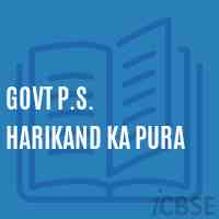 Govt P.S. Harikand Ka Pura Primary School Logo