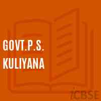 Govt.P.S. Kuliyana Primary School Logo