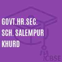 Govt.Hr.Sec. Sch. Salempur Khurd School Logo