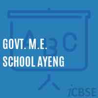 Govt. M.E. School Ayeng Logo