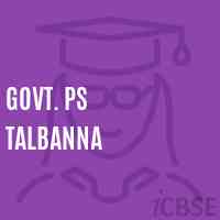 Govt. Ps Talbanna Primary School Logo