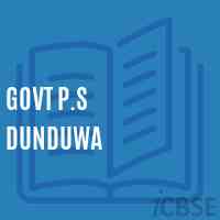 Govt P.S Dunduwa Primary School Logo