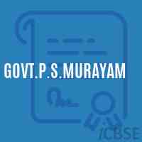 Govt.P.S.Murayam Primary School Logo