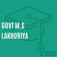 Govt M.S Lakhoriya Middle School Logo