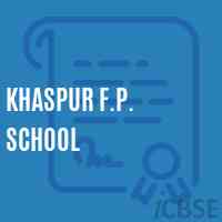 Khaspur F.P. School Logo