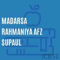 Madarsa Rahmaniya Afz Supaul Senior Secondary School Logo