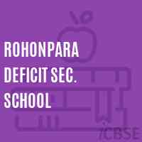 Rohonpara Deficit Sec. School Logo