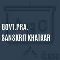 Govt.Pra. Sanskrit Khatkar Secondary School Logo