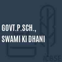 Govt.P.Sch., Swami Ki Dhani Primary School Logo