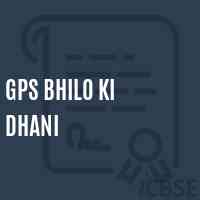 Gps Bhilo Ki Dhani Primary School Logo