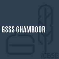 Gsss Ghamroor High School Logo