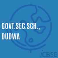 Govt.Sec.Sch., Dudwa Secondary School Logo