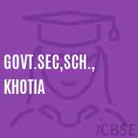 Govt.Sec,Sch., Khotia Secondary School Logo