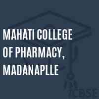 Mahati College of Pharmacy, Madanaplle Logo
