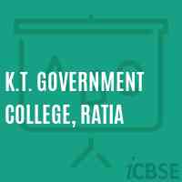 K.T. Government College, Ratia Logo