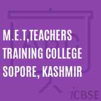 M.E.T,Teachers Training College Sopore, Kashmir Logo