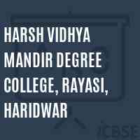 Harsh Vidhya Mandir Degree College, Rayasi, Haridwar Logo