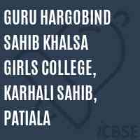 Guru Hargobind Sahib Khalsa Girls College, Karhali Sahib, Patiala Logo