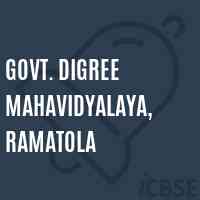 Govt. Digree Mahavidyalaya, Ramatola College Logo