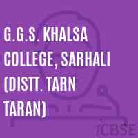 G.G.S. Khalsa College, Sarhali (Distt. Tarn Taran) Logo