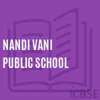 Nandi Vani Public School Logo