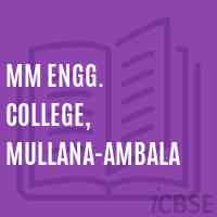 MM Engg. College, Mullana-Ambala Logo