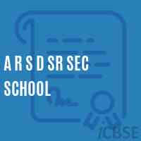 A R S D Sr Sec School Logo