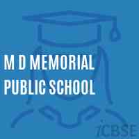 M D Memorial Public School Logo