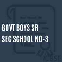 Govt Boys Sr Sec School No-3 Logo
