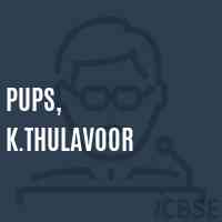 Pups, K.Thulavoor Primary School Logo