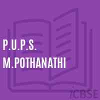 P.U.P.S. M.Pothanathi Primary School Logo