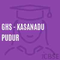 Ghs - Kasanadu Pudur Secondary School Logo
