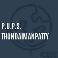 P.U.P.S. Thondaimanpatty Primary School Logo