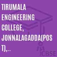 Tirumala Engineering College, Jonnalagadda(Post), Narasaraopet, PIN-522601(CC-NE) Logo