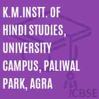 K.M.Instt. of Hindi Studies, University Campus, Paliwal Park, Agra Logo