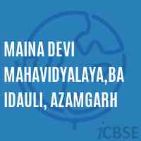 Maina Devi Mahavidyalaya,Baidauli, Azamgarh College Logo