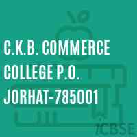 C.K.B. Commerce College P.O. Jorhat-785001 Logo