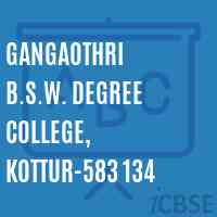 Gangaothri B.S.W. Degree College, Kottur-583 134 Logo